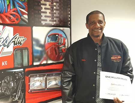 Congratulations, Nehru Johnson, on your Million Mile Achievement with TransAm Trucking!