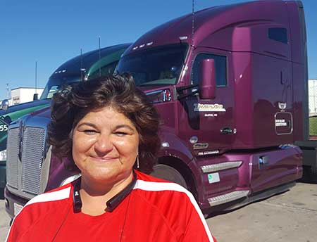 Angel Bowen is an independent contractor and driver recruiter for TransAm Trucking.